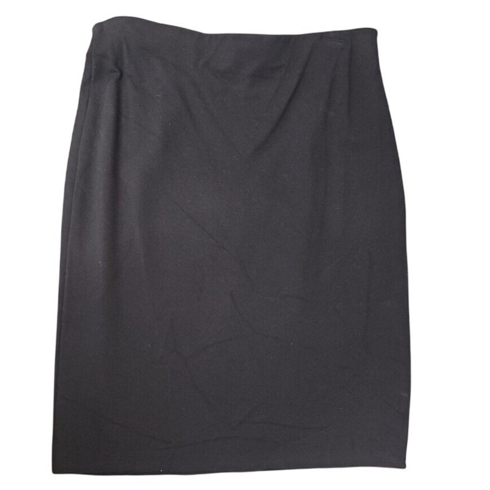 Grace Career Pencil Skirt Black, Gold Zipper, Stretch Womams Size 12